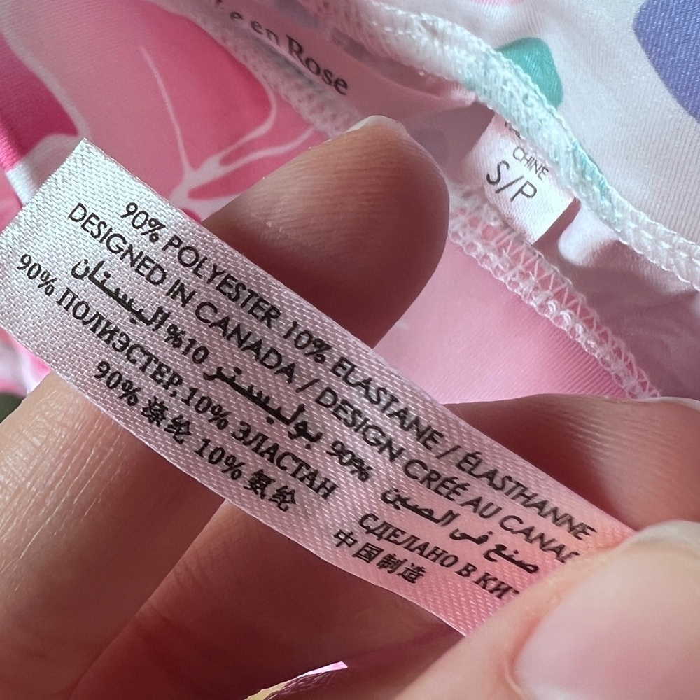 La Vie En Rose Women’s White Pink Floral Cozy Capri Pajama Pants Small - Picture 6 of 7